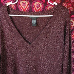 Purple Glitter Sweater New York & Co